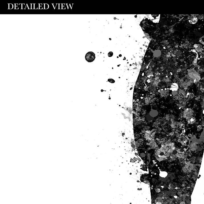 Bodybuilder Black and White Watercolour Print - Genefy Art