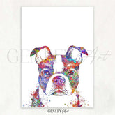 Boston Terrier Watercolour Print - Genefy Art