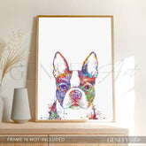 Boston Terrier Watercolour Print - Genefy Art