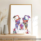 Boston Terrier Watercolour Print - Genefy Art