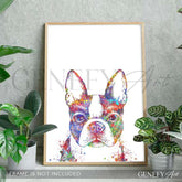 Boston Terrier Watercolour Print - Genefy Art