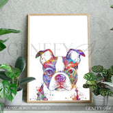 Boston Terrier Watercolour Print - Genefy Art