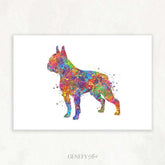 Boston Terrier Watercolour Print - Genefy Art