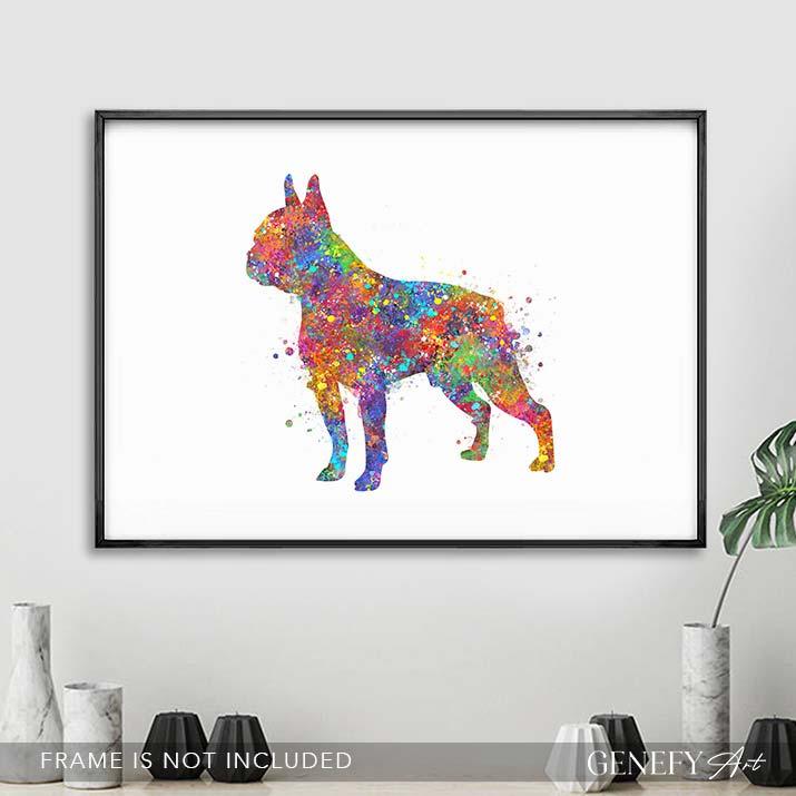 Boston Terrier Watercolour Print - Genefy Art