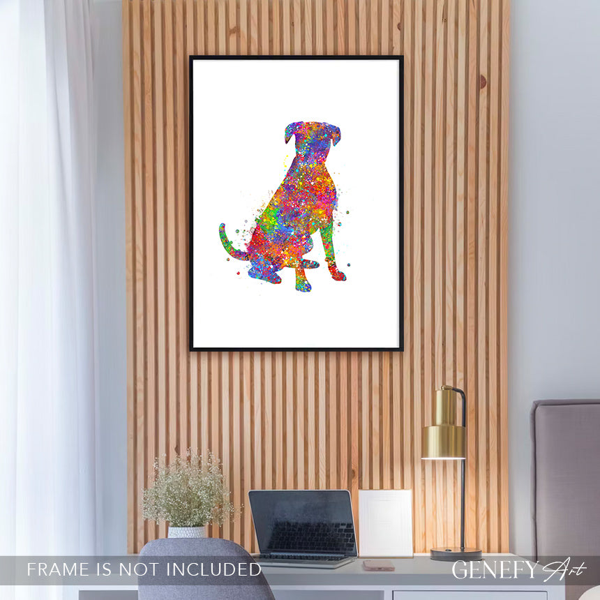 Boxer Watercolour Print