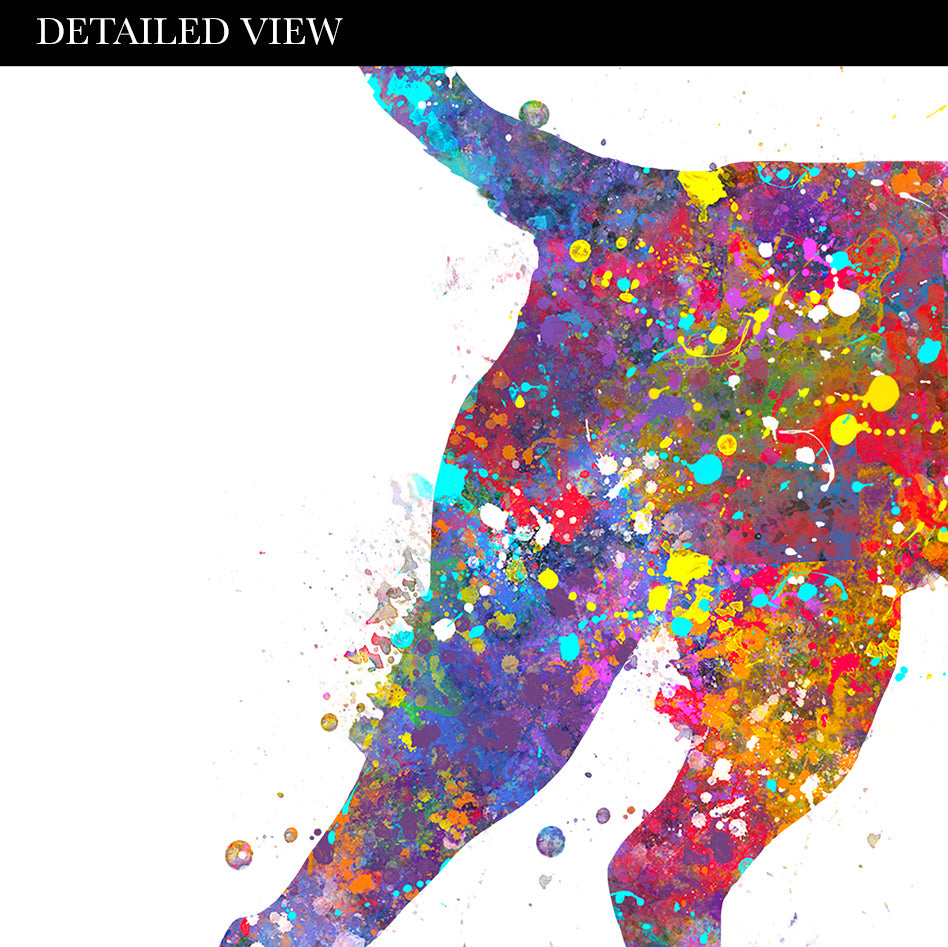 Boxer Couple Watercolour Print