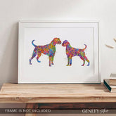 Boxer Couple Watercolour Print
