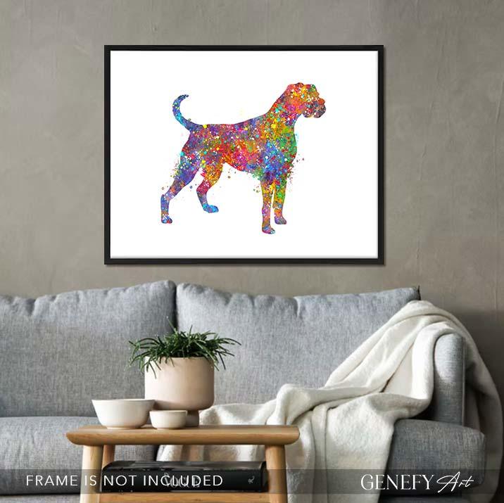 Boxer Watercolour Print - Genefy Art