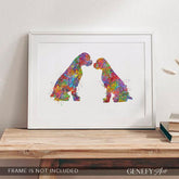 Boxer Couple Watercolour Print - Genefy Art