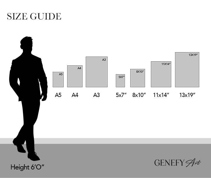 Bodybuilder Black and White Watercolour Print - Genefy Art