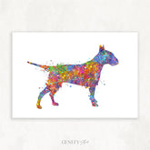 Bull Terrier Watercolour Art Print - Genefy Art