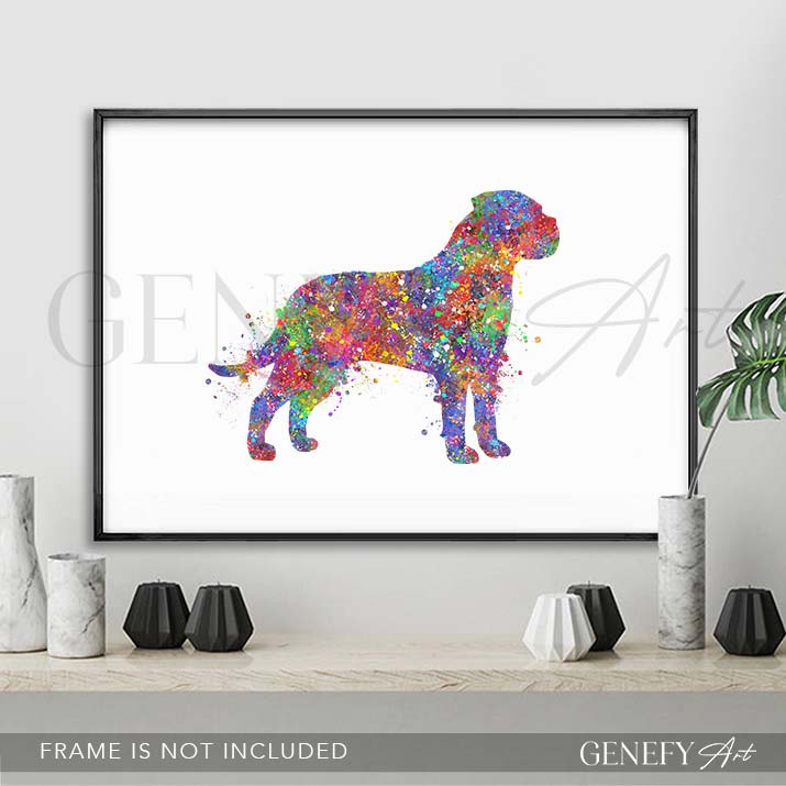Bullmastiff Watercolour Print