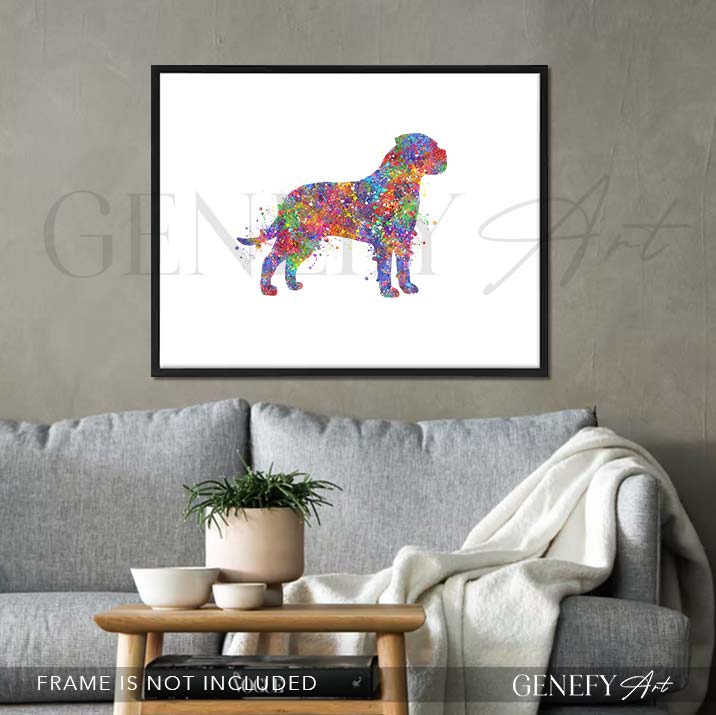 Bullmastiff Watercolour Print