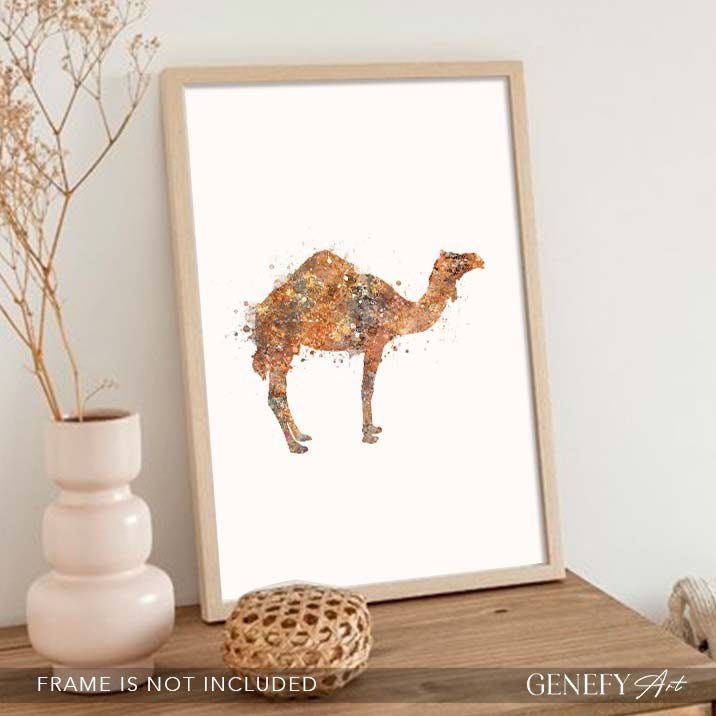 Camel Watercolour Print