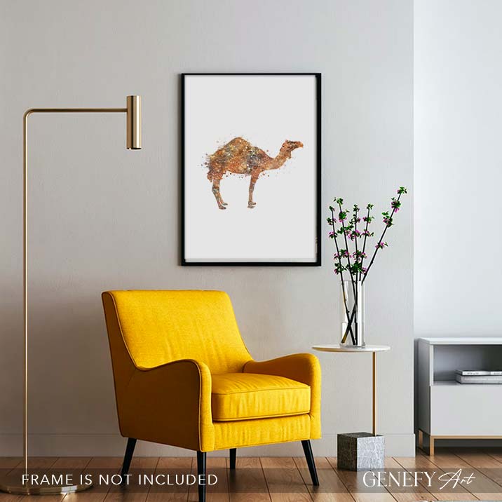 Camel Watercolour Print
