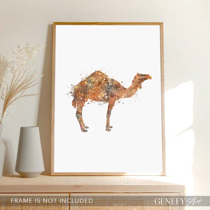 Camel Watercolour Print