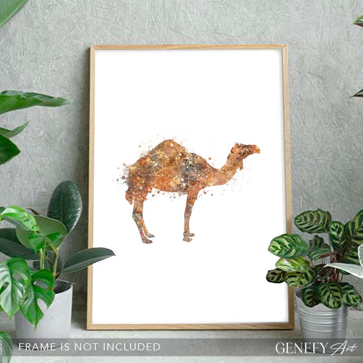 Camel Watercolour Print
