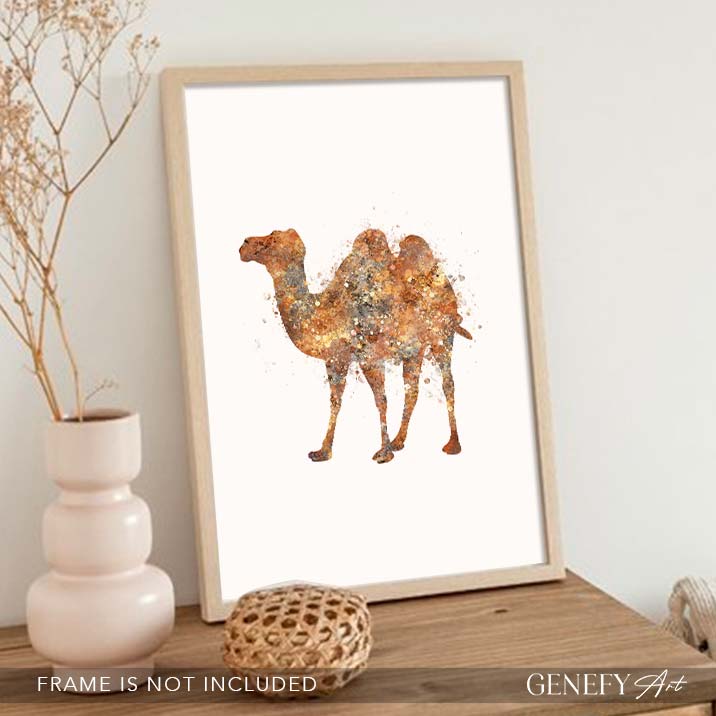 Camel Watercolour Print