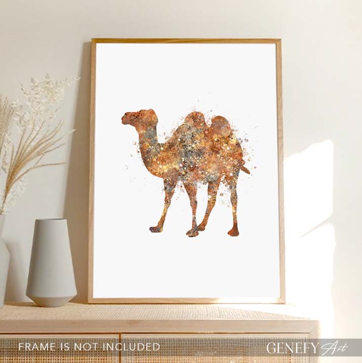 Camel Watercolour Print