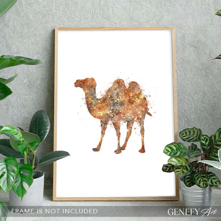 Camel Watercolour Print