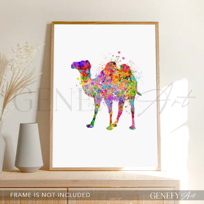 Camel Watercolour Print