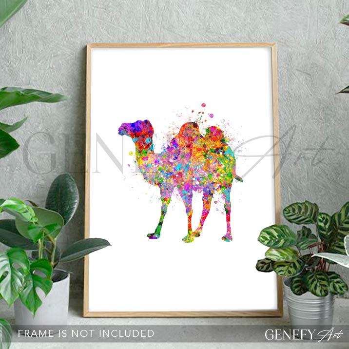 Camel Watercolour Print