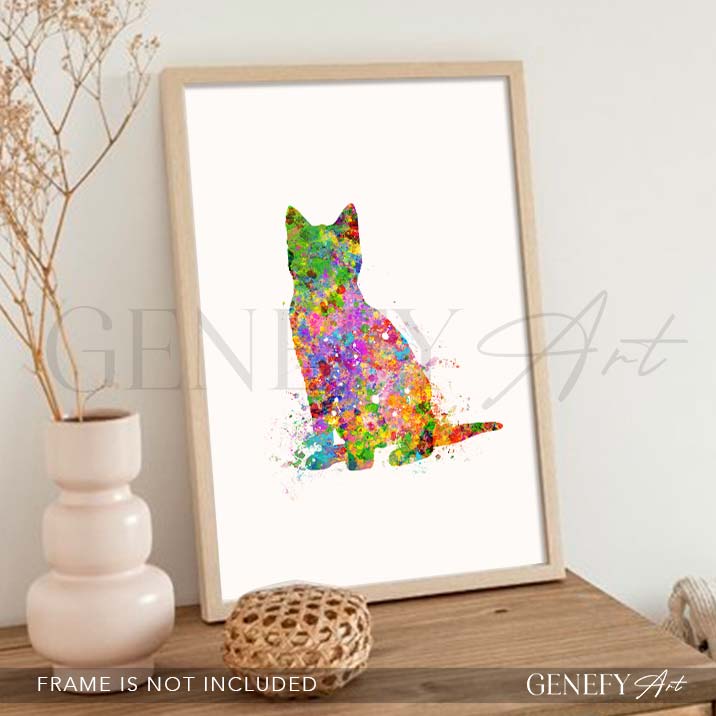 Cat Watercolour Print