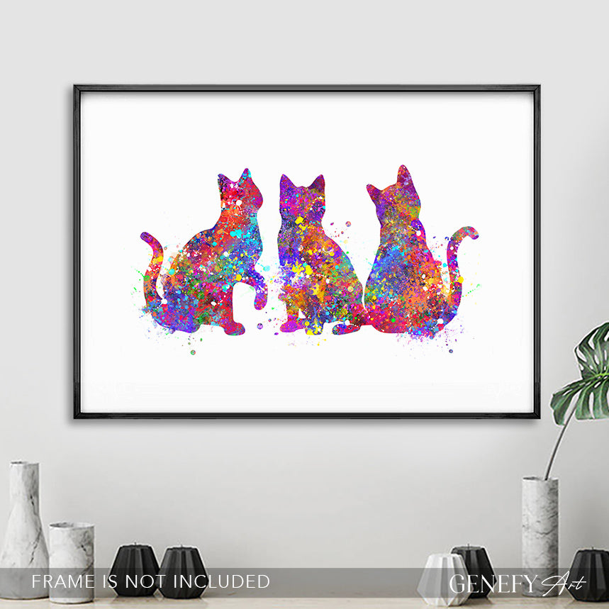 Cat Watercolour Art