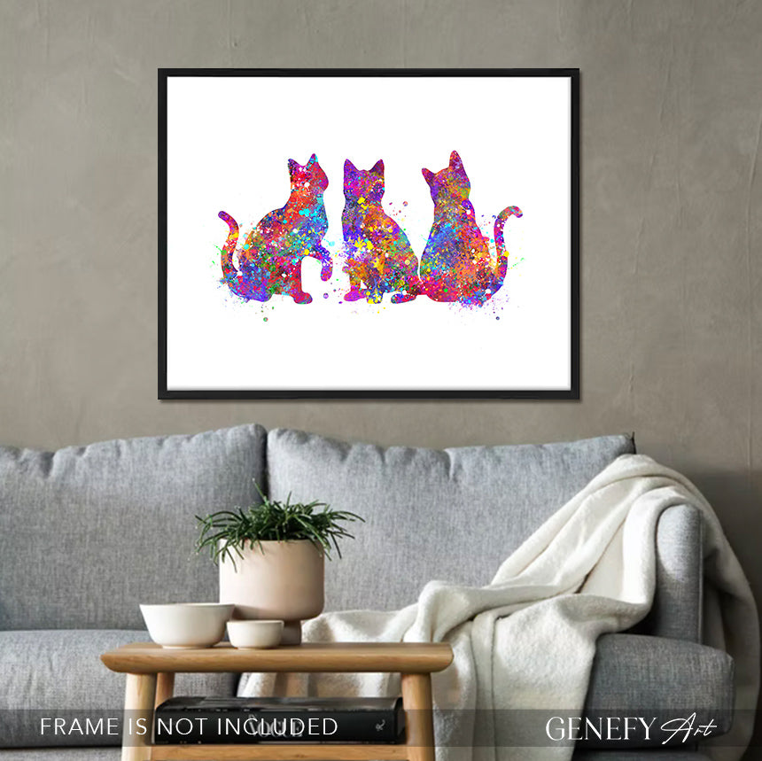 Cat Watercolour Art