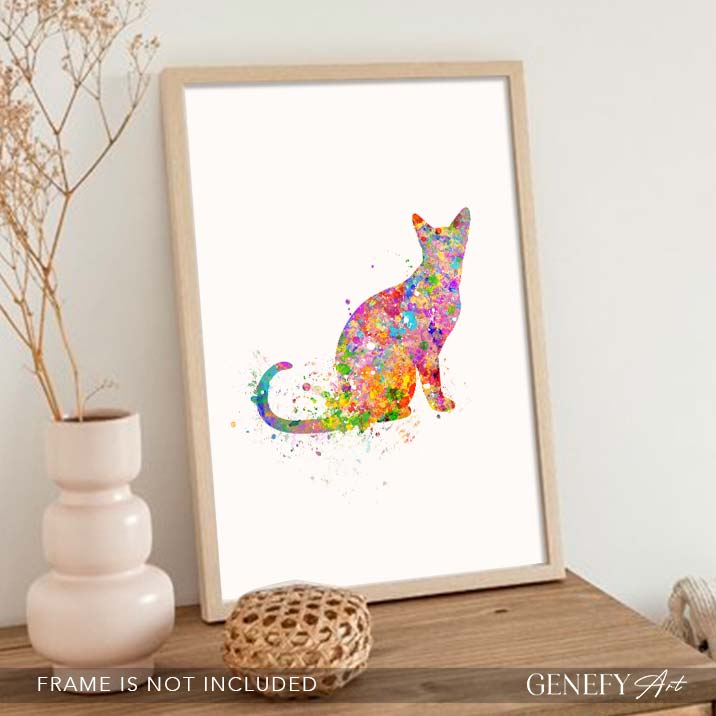 Cat Watercolour Print