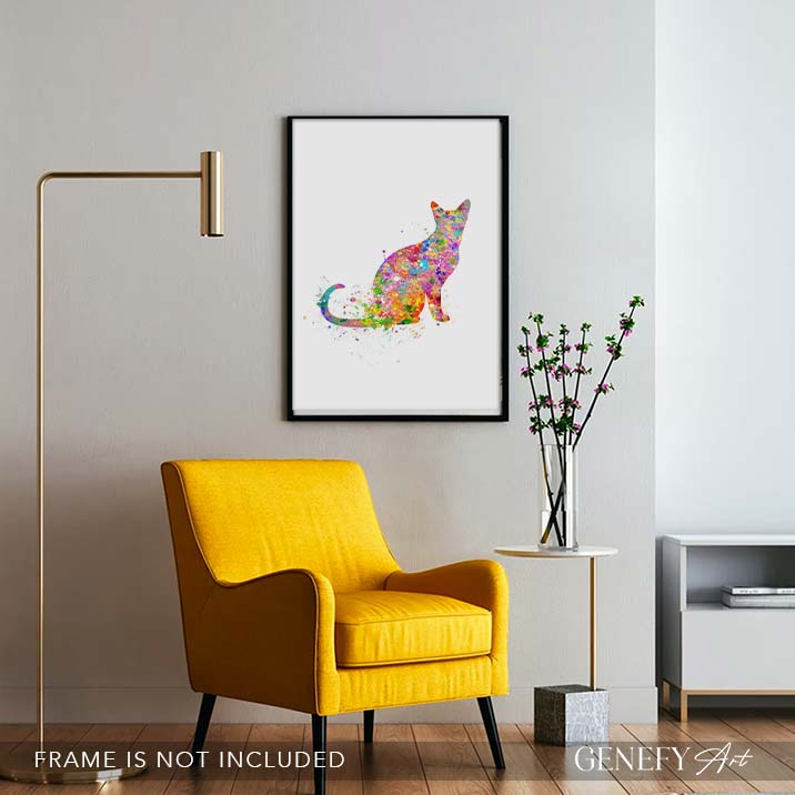 Cat Watercolour Print
