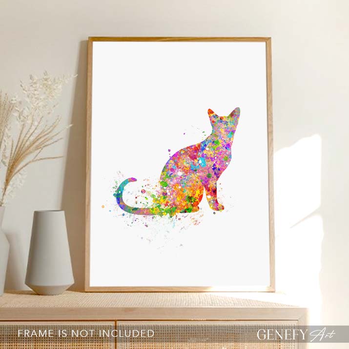 Cat Watercolour Print