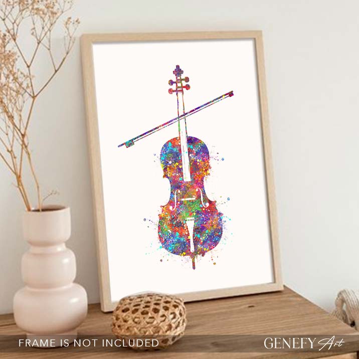 Cello Watercolour Art