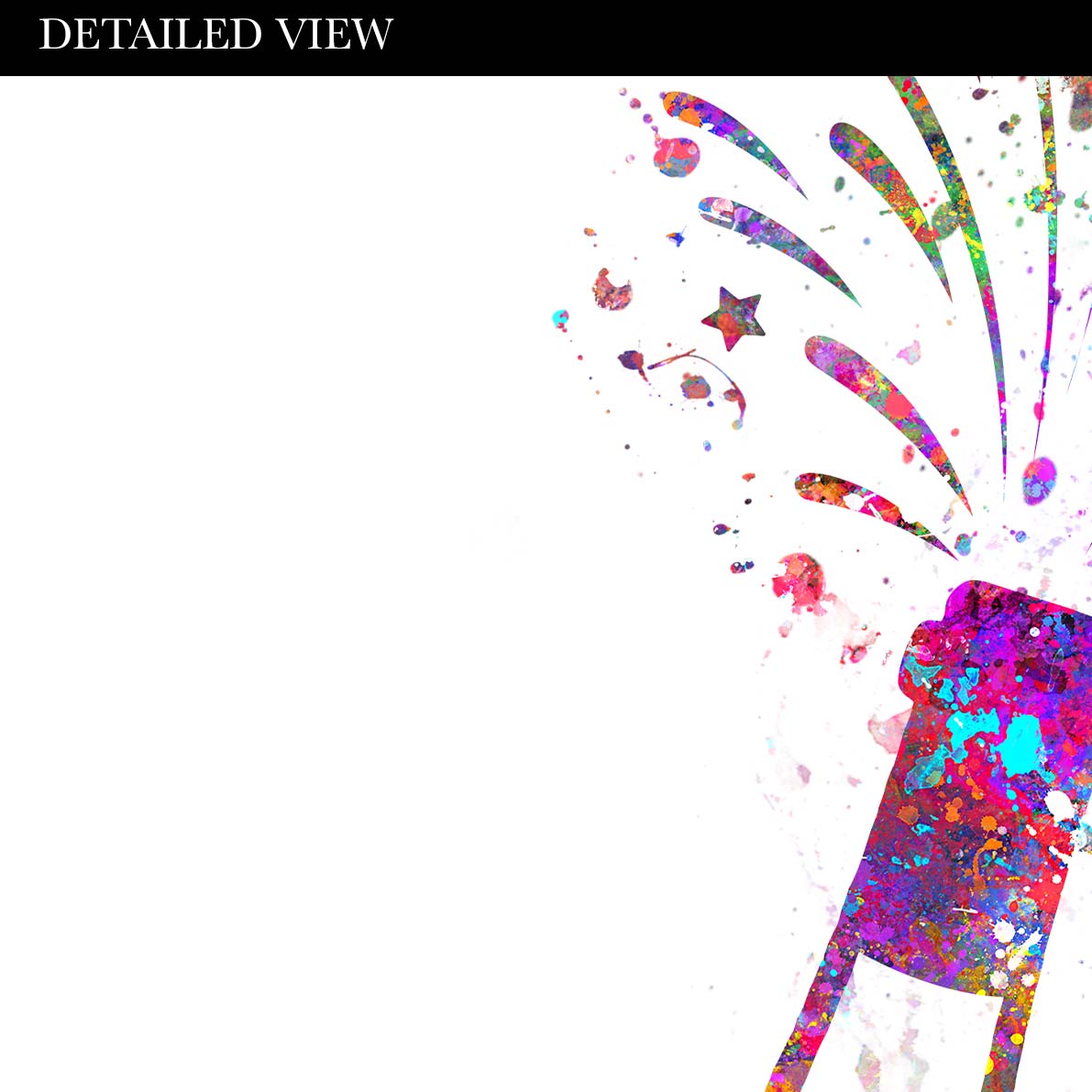 Champagne Bottle Watercolour Print