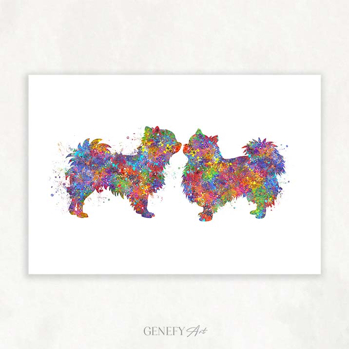 Chihuahua Couple Watercolour Print