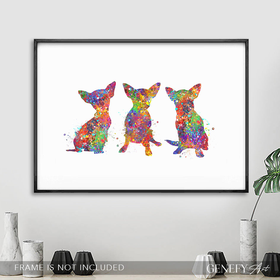 Chihuahua Watercolour Print - Genefy Art