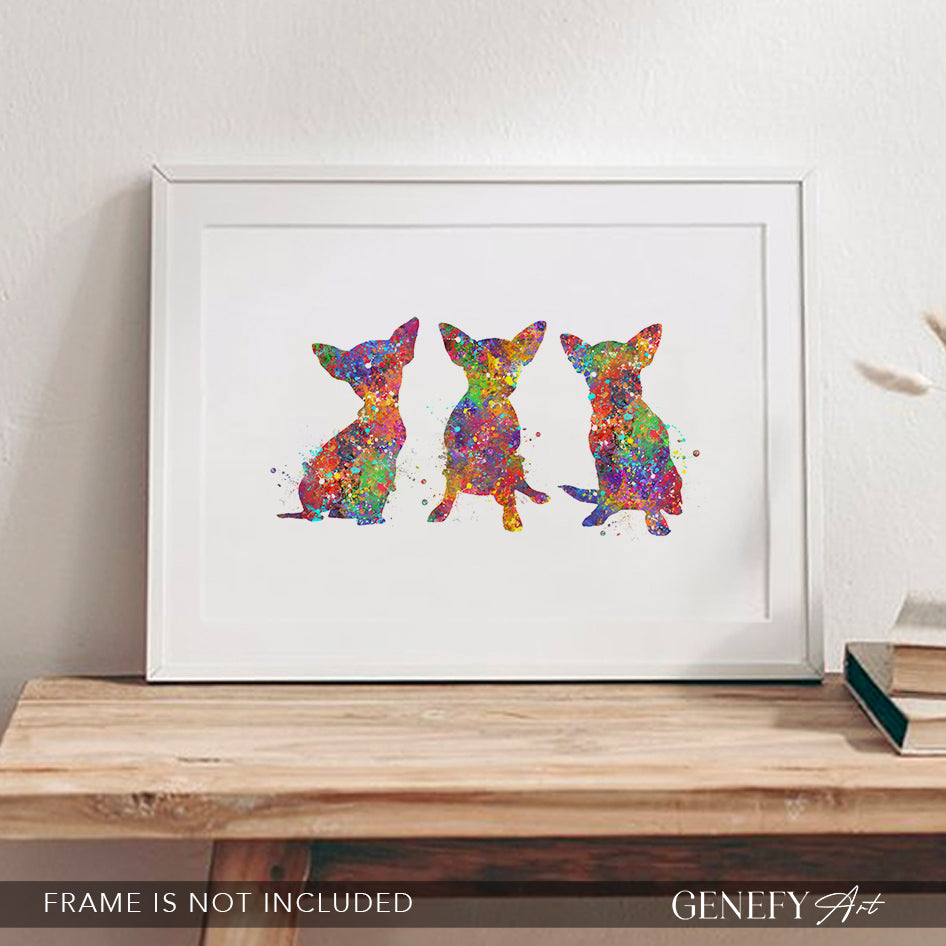 Chihuahua Watercolour Print - Genefy Art