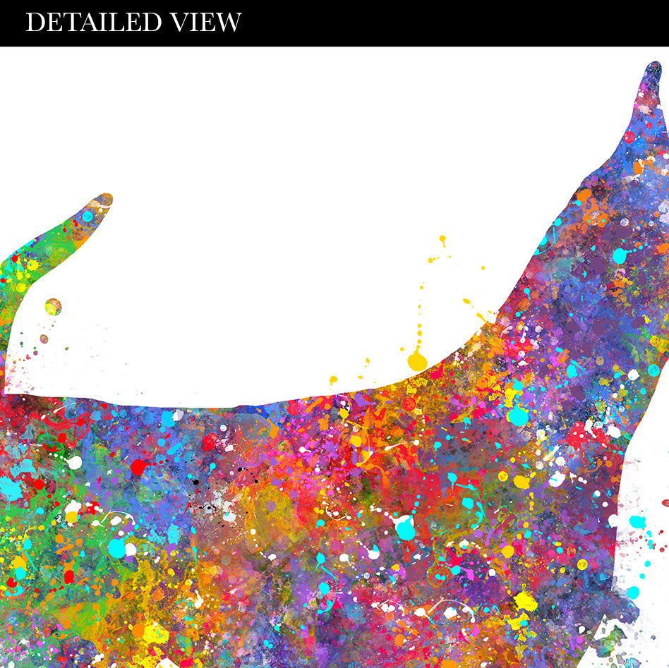 Miniature Pinscher and Chihuahua Couple Watercolour Print