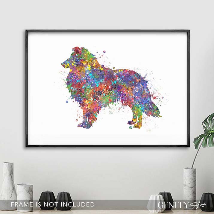 Collie Watercolour Print