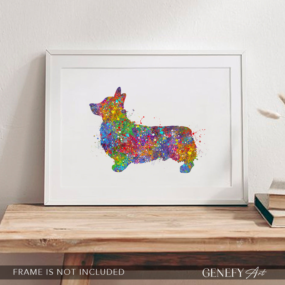 Corgi Watercolour Print