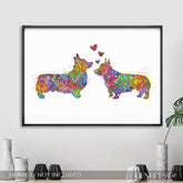 Corgi Couple Watercolour Print - Genefy Art