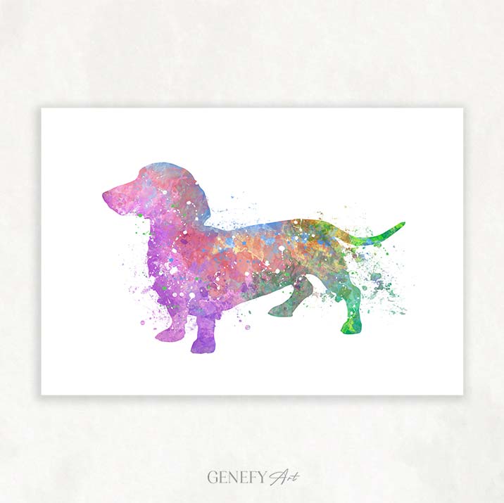 Dachshund Watercolour Print