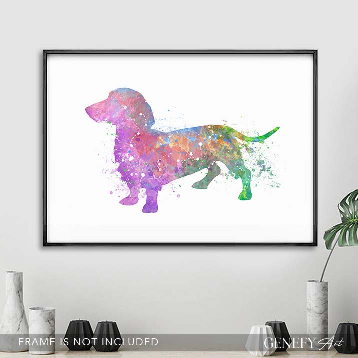 Dachshund Watercolour Print