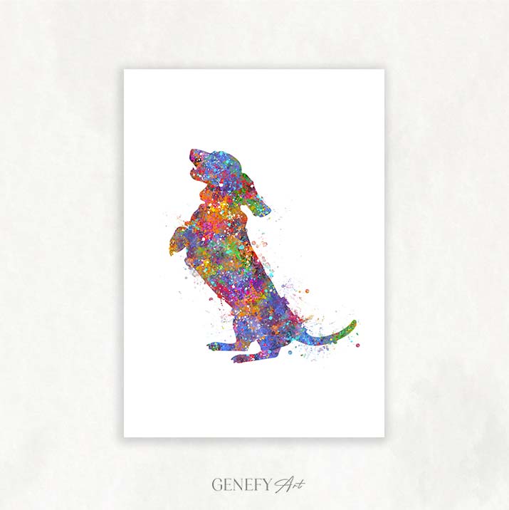 Dachshund Watercolour Print