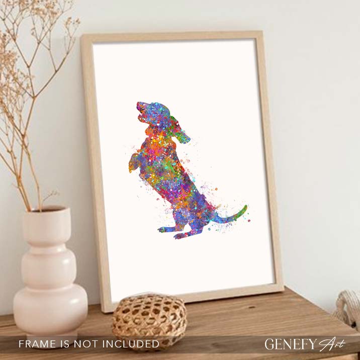 Dachshund Watercolour Print