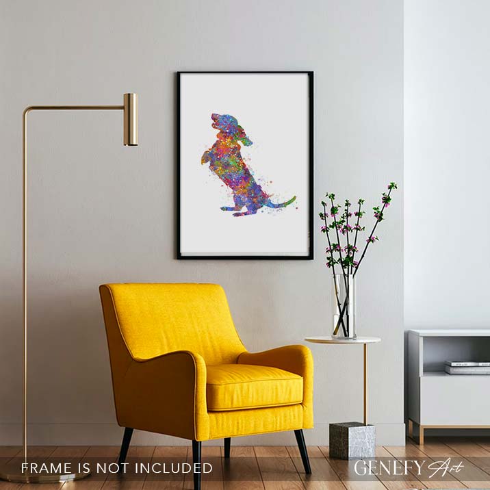 Dachshund Watercolour Print