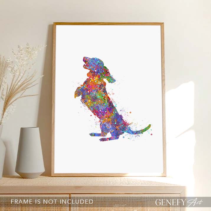 Dachshund Watercolour Print