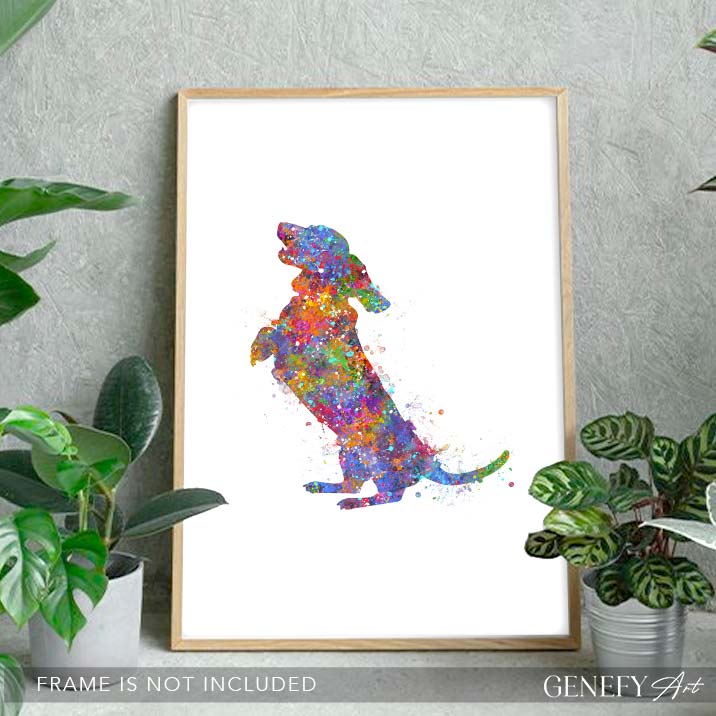 Dachshund Watercolour Print