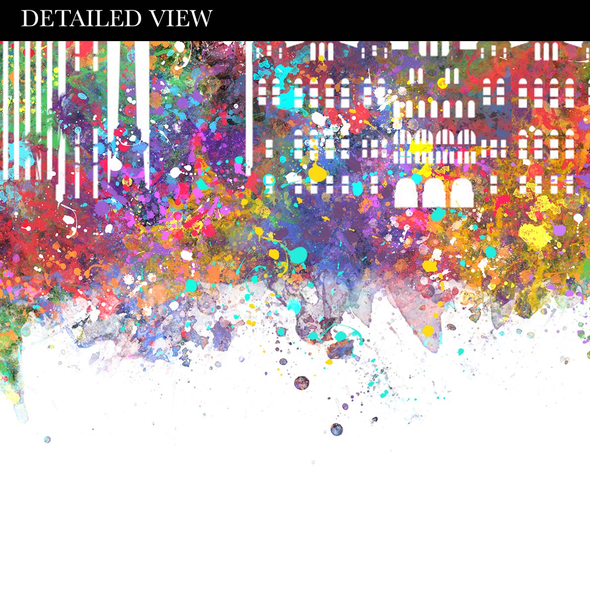 Dallas Skyline Watercolour Print - Genefy Art