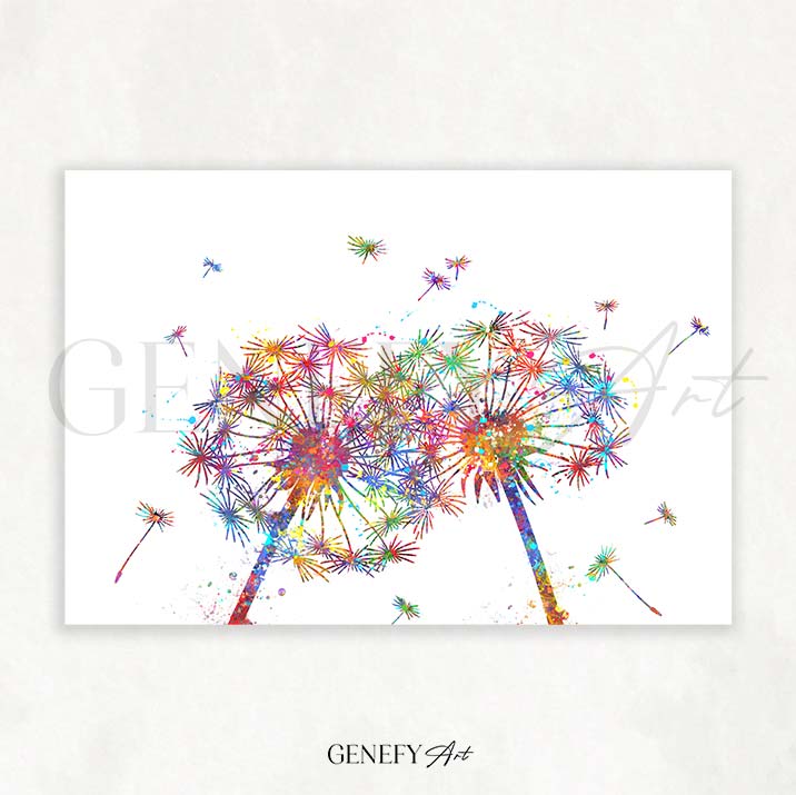 Dandelion Watercolour Print - Genefy Art